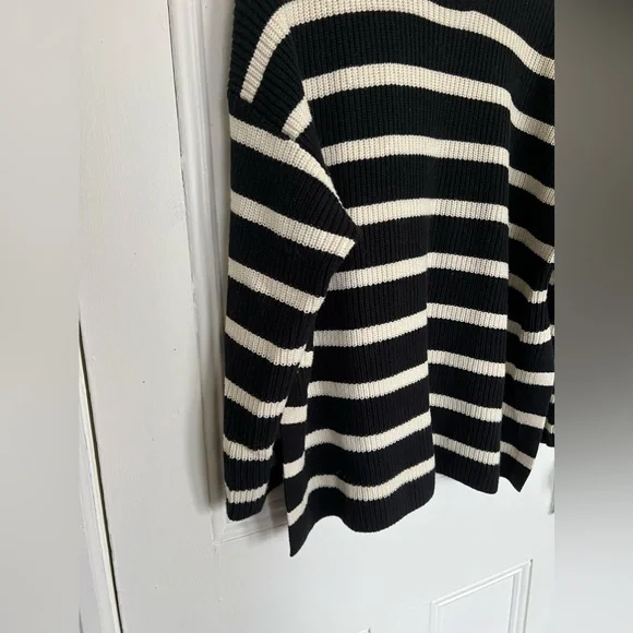 H&M Black and White Striped Knit Sweater - Picture 3 of 12